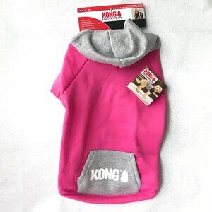 KONG OuterWear  Fleece pull over Raglan Pocket Hoodie Dog   Pink /Gray Size : M